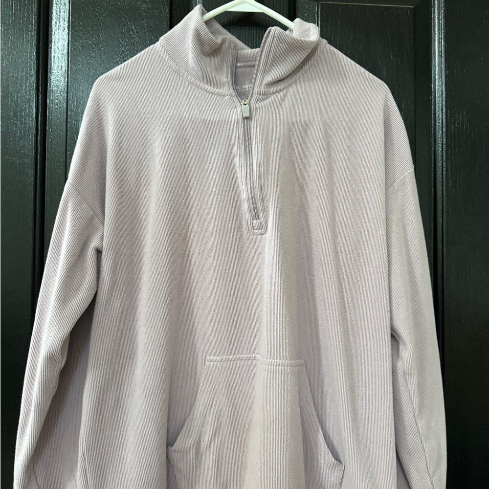 Marc New York Ribbed Half-Zip in Lavender